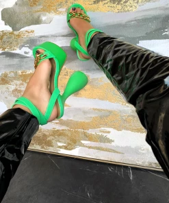 Lorlie TIME FOR A TOAST GREEN PLATFORM HEEL WOMENS