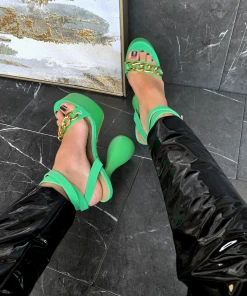 Lorlie TIME FOR A TOAST GREEN PLATFORM HEEL WOMENS