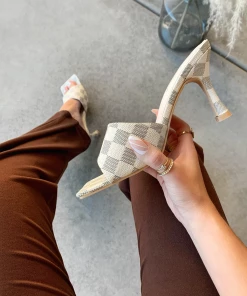 Lorlie A WHOLE NEW LEVEL CREAM MULE HEEL