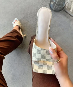 Lorlie A WHOLE NEW LEVEL CREAM MULE HEEL