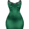 Lorlie DRESSES HOLIDAY SASS GREEN MINI DRESS