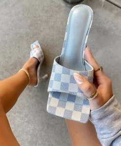 Lorlie A WHOLE NEW LEVEL BLUE MULE HEEL