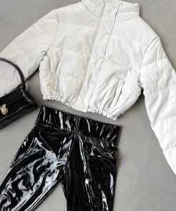 Lorlie HIGH STYLE CROPPED PUFFER JACKET WOMENS