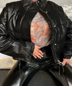 Lorlie HIGH STYLE CROPPED PUFFER JACKET WOMENS