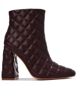 Lorlie WOMENS GIVING IT ALL BROWN QUILTED BOOTIES