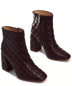 Lorlie WOMENS GIVING IT ALL BROWN QUILTED BOOTIES