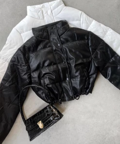 Lorlie HIGH STYLE CROPPED PUFFER JACKET WOMENS