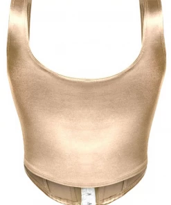 Lorlie NO MORE GAMES BEIGE CORSET TOP