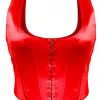 Lorlie NO MORE GAMES RED CORSET TOP TOPS