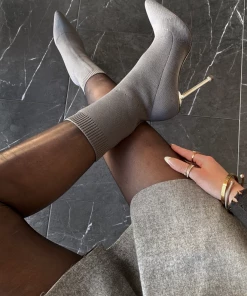 Lorlie HIT DIFFERENT GREY HEEL BOOT WOMENS