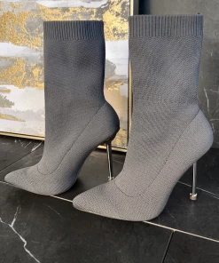 Lorlie HIT DIFFERENT GREY HEEL BOOT WOMENS