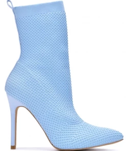 Lorlie WOMENS NEXT TO YOU BLUE KNIT HEEL BOOT