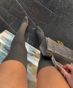 Lorlie WOMENS YOU WANT ME KHAKI THIGH HIGH BOOTS