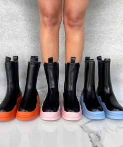 Lorlie WOMENS FEELS LIKE MONEY ORANGE CHELSEA BOOTS