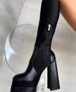 Lorlie WOMENS GROOVIN OUT PLATFORM BLACK BOOT