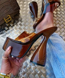 Lorlie BADDIE INTENTIONS BROWN PLATFORM HEEL
