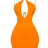 Lorlie WOMENS IN MY FEELINGS ORANGE MINI DRESS