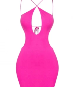 Lorlie WOMENS IN MY FEELINGS FUCHSIA MINI DRESS