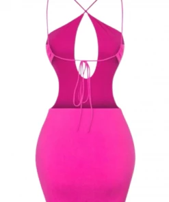 Lorlie WOMENS IN MY FEELINGS FUCHSIA MINI DRESS