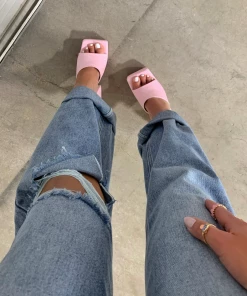 Lorlie WEEKEND VIBES PINK HEEL MULE WOMENS