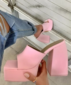 Lorlie WEEKEND VIBES PINK HEEL MULE WOMENS