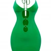 Lorlie IBIZA DREAMS KELLY GREEN MINI DRESS