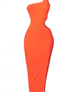 Lorlie WOMENS ATTENTION ON YOU ORANGE MAXI DRESS