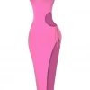 Lorlie WOMENS ATTENTION ON YOU PINK MAXI DRESS
