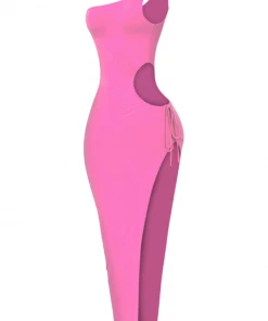 Lorlie WOMENS ATTENTION ON YOU PINK MAXI DRESS