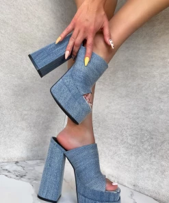 Lorlie FALSE REACTIONS DENIM PLATFORM HEEL