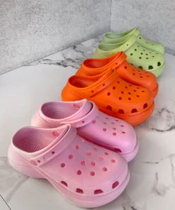 Lorlie EYES ON ME ORANGE PLATFORM CLOG