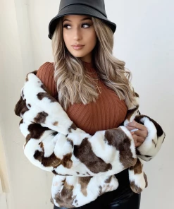 Lorlie SWEATERS & JACKETS NO PRIORITIES FAUX COW COAT