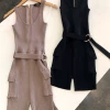 Lorlie ROMPERS ALWAYS AND FOREVER TAUPE RIBBED ROMPER