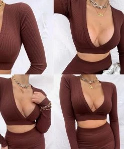 Lorlie WELL RESTED RIBBED CHOCOLATE SET