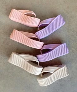 Lorlie HEAT & WAVES PURPLE THONG SANDAL SHOES