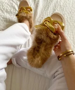 Lorlie MY OTHER HALF FAUX FUR FLAT MULE