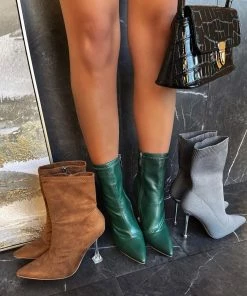 Lorlie HIT DIFFERENT GREY HEEL BOOT WOMENS