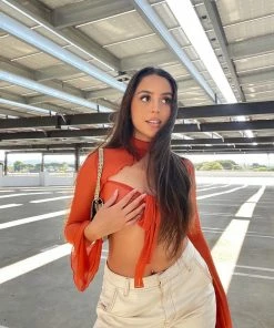 Lorlie DESERT VACAY SHEER RUST TOP TOPS