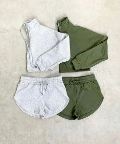 Lorlie COMFY LIVING GREY SHORT SET SETS