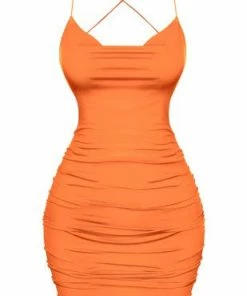 Lorlie FUEGO BABY ORANGE MINI DRESS WOMENS