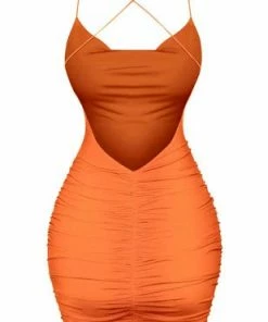 Lorlie FUEGO BABY ORANGE MINI DRESS WOMENS