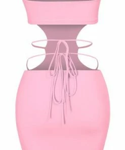 Lorlie AMOR MIO PINK TUBE MINI DRESS